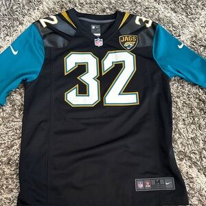 Nike Jaguars Black and Teal Football Jersey